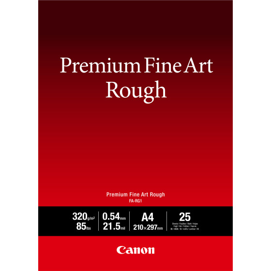 Papier A4 beaux-arts texturé Premium Canon FA-RG1, 25 feuilles