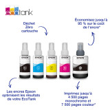 Bouteille d’encre Epson 774 – pigmentaire noire EcoTank (C13T774140)