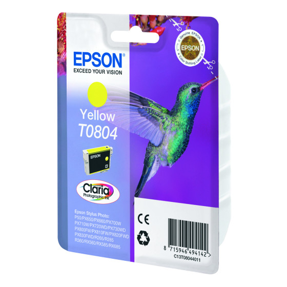 Cartouche d'encre Epson T0804 - Claria J (C13T08044011)