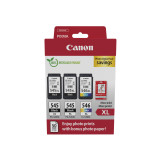 Cartouche d'encre à haut rendement Canon PG-545XL x2/CL-546XL + paquet à prix réduit de papier photo