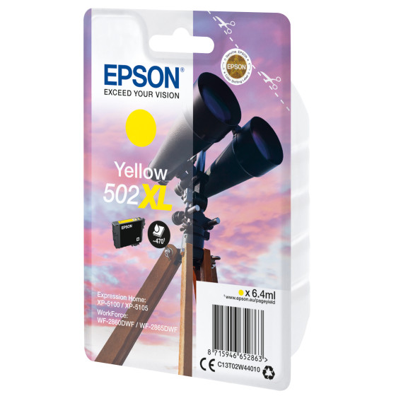 Cartouche d'encre Epson 502XL – jaune (C13T02W44010)