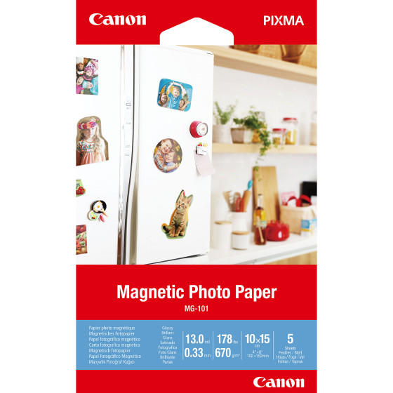 Papier photo magnétique Canon MG-101, 10 × 15 cm, 5 feuilles