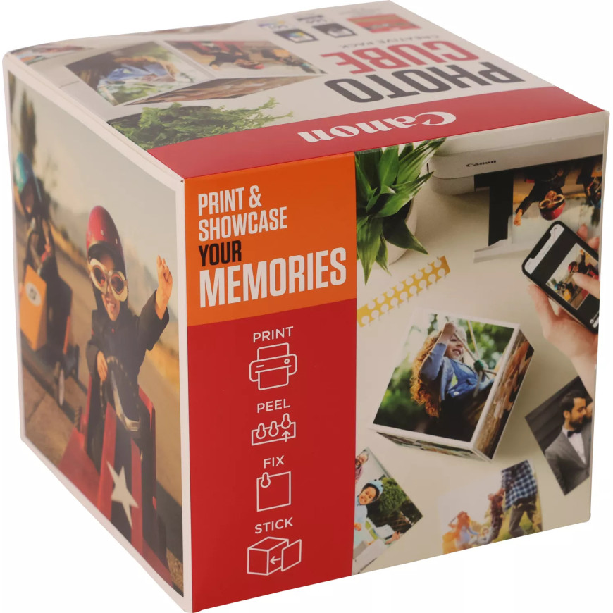 Coffret Canon Photo Cube, avec cartouches d'encre PG-560 et CL-561 et papier photo glacé Extra II PP-201 13 × 13 cm (40 feuilles