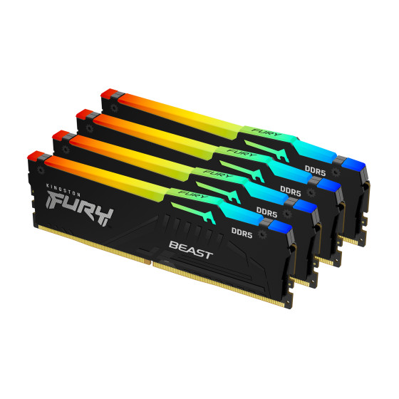 Kingston FURY Beast RGB 64 Go (4 x 16 Go) DDR5 6000 MHz CL40