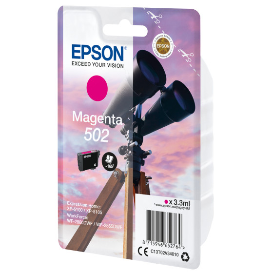 Epson 502 – Encre Magenta standard (C13T02V34010)