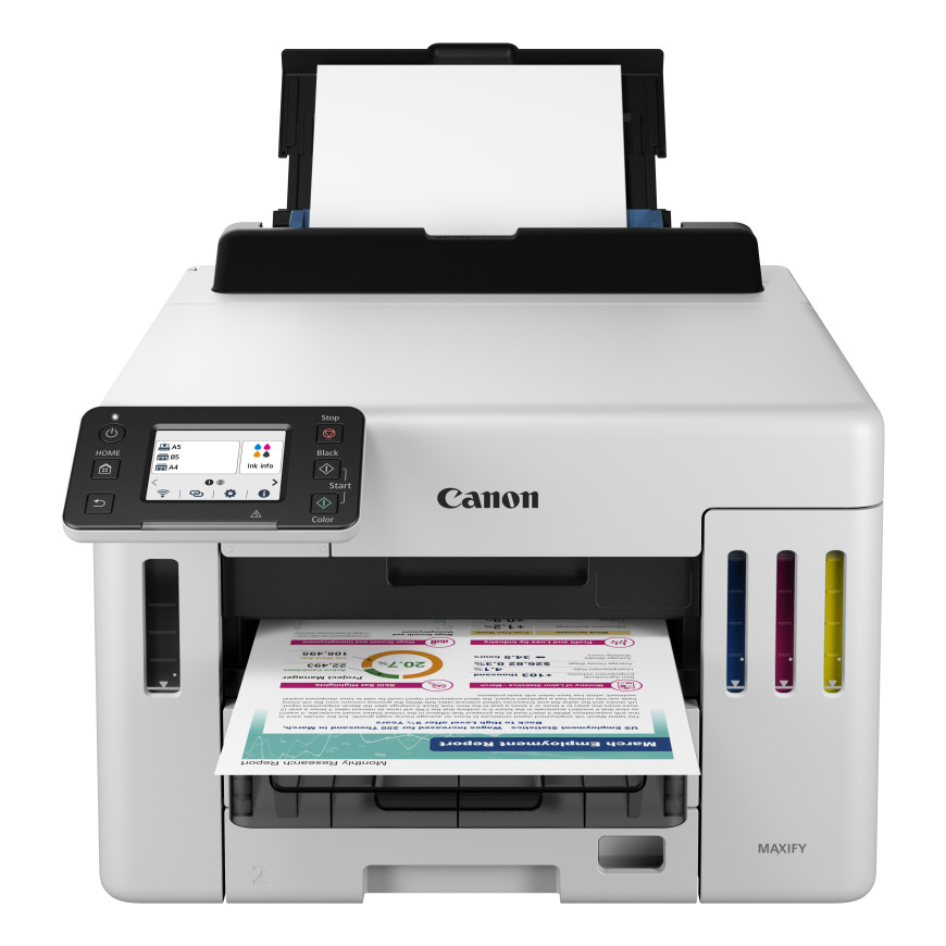 Imprimante jet d'encre MegaTank rechargeable couleur avec connexion sans fil Canon MAXIFY GX5550
