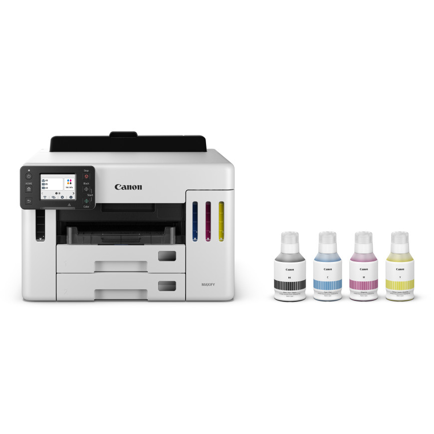 Imprimante jet d'encre MegaTank rechargeable couleur avec connexion sans fil Canon MAXIFY GX5550