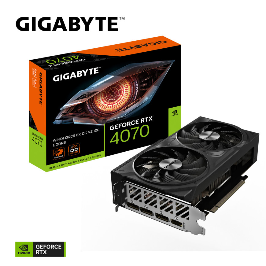 Gigabyte GeForce RTX 4070 WINDFORCE 2X OC 12G V2