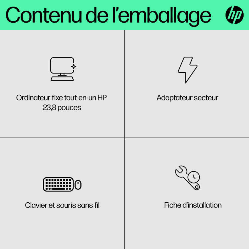 PC tout-en-un HP 24-cr0009nf