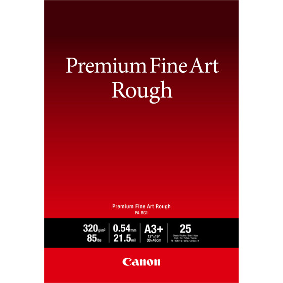Papier A3+ beaux-arts texturé Premium Canon FA-RG1, 25 feuilles
