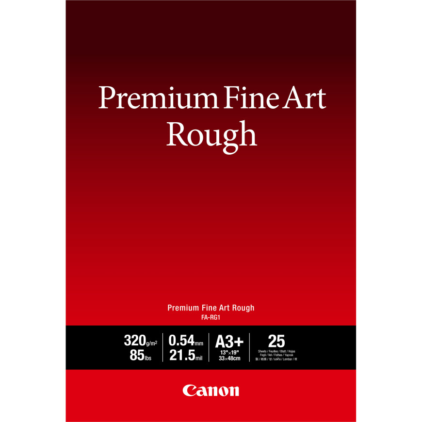 Papier A3+ beaux-arts texturé Premium Canon FA-RG1, 25 feuilles