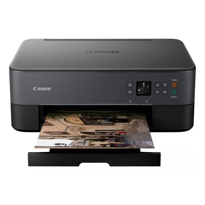 Imprimante photo jet d'encre couleur 3-en1 sans fil Canon PIXMA TS5350i, noire