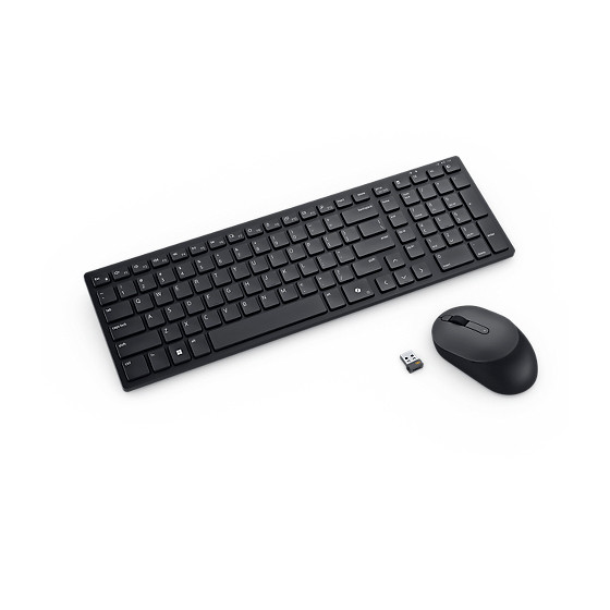 Clavier et souris compacts et silencieux Dell Pro - KM555 - États-Unis international (QWERTY)