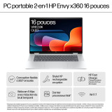 PC portable 2 en 1 HP Envy x360 16-ac0000nf - Écran tactile OLED 120 Hz