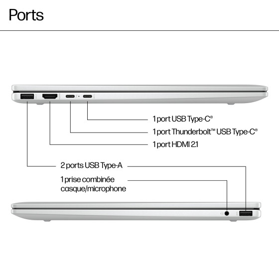 PC portable 2 en 1 HP Envy x360 16-ac0000nf - Écran tactile OLED 120 Hz