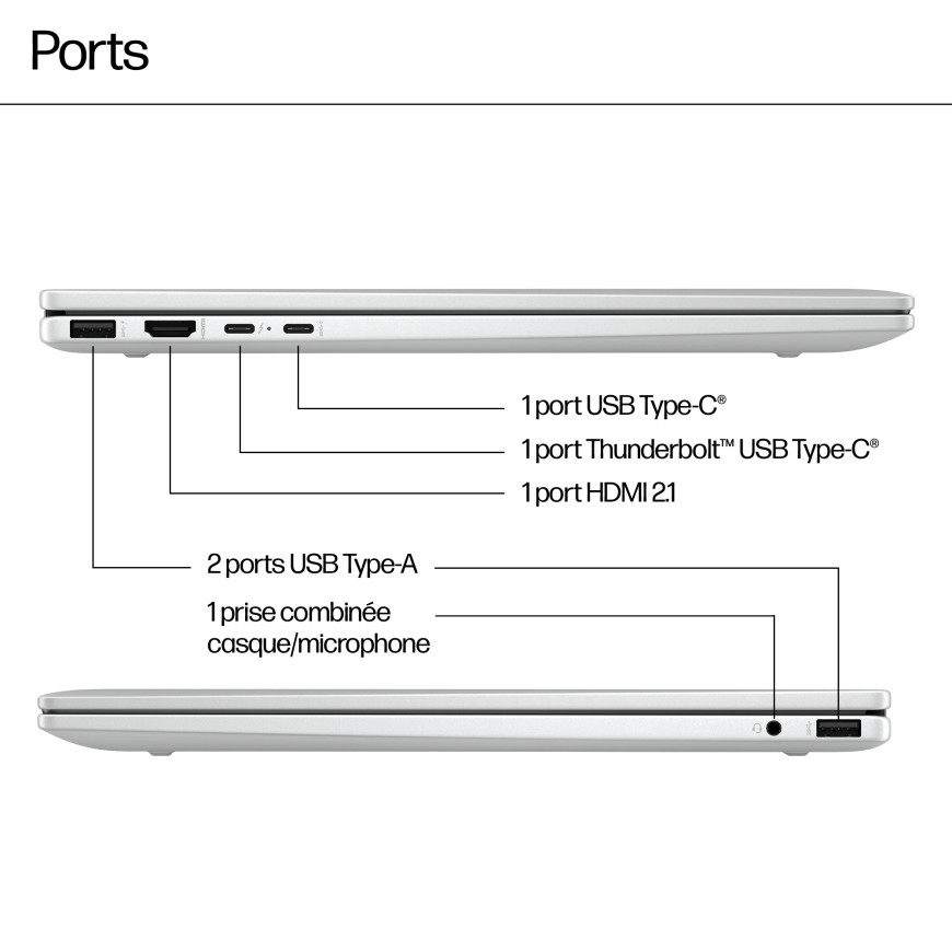 PC portable 2 en 1 HP Envy x360 16-ac0000nf - Écran tactile OLED 120 Hz