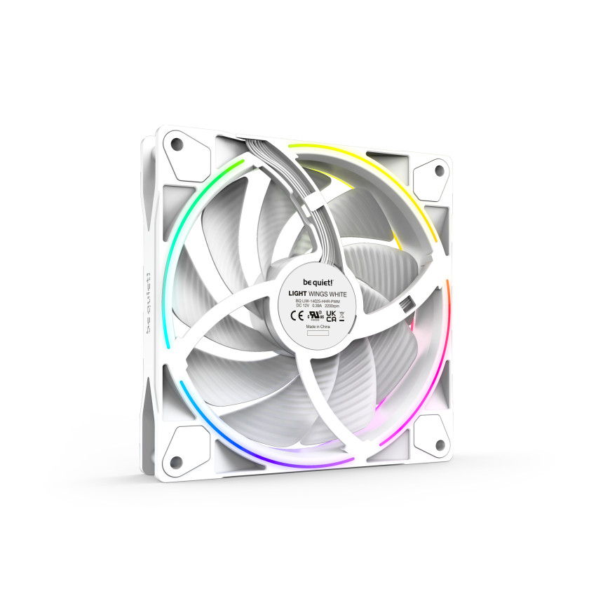 be quiet! Light Wings 140 mm PWM High Speed ARGB Triple Pack (blanc)