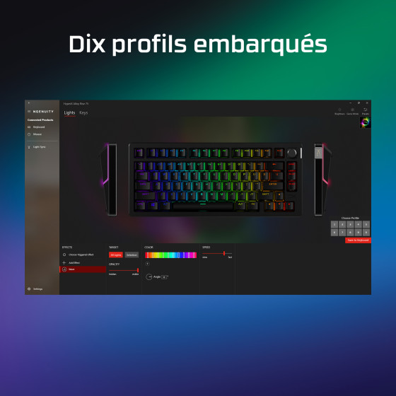 Clavier filaire gamer HyperX Alloy Rise 75 - AZERTY