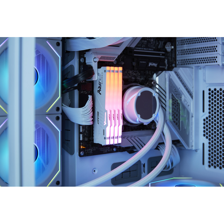 Kingston FURY Beast RGB 16 Go DDR5 6000 MHz CL30 - Blanc