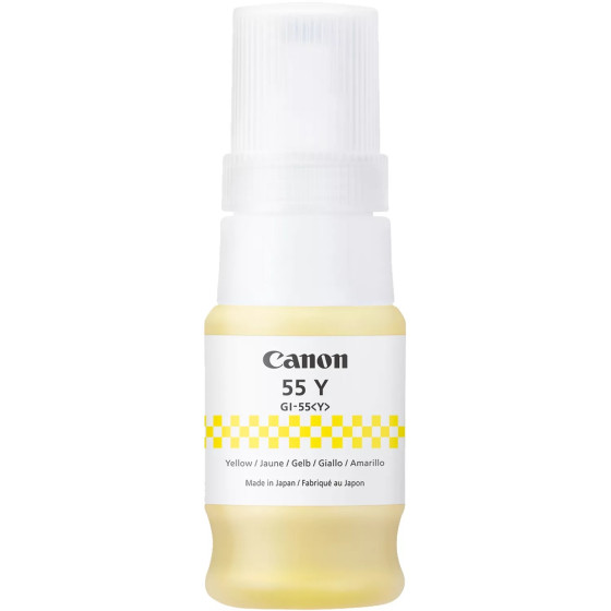 Bouteille d'encre jaune Canon GI-55Y