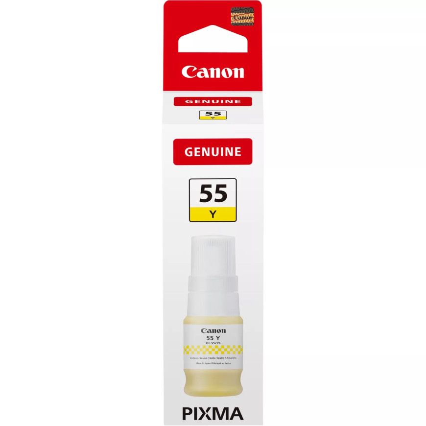 Bouteille d'encre jaune Canon GI-55Y