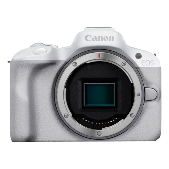 Appareil photo hybride Canon EOS R50, blanc + objectif RF-S 18-45mm F4.5-6.3 IS STM