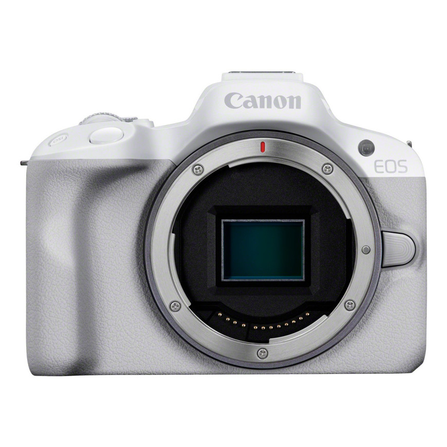 Appareil photo hybride Canon EOS R50, blanc + objectif RF-S 18-45mm F4.5-6.3 IS STM