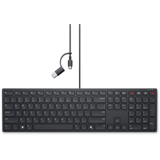 Clavier filaire de collaboration Dell Pro - KB525C - États-Unis international (QWERTY)
