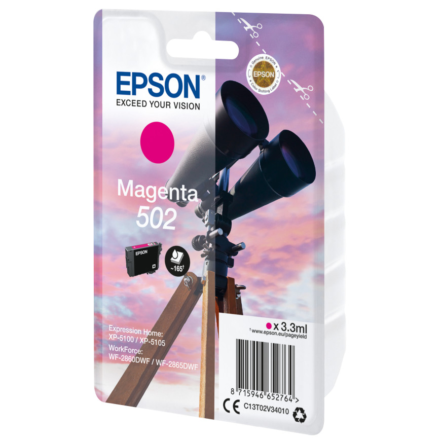 Epson 502 – Encre magenta pour impressions éclatantes (C13T02V34020)