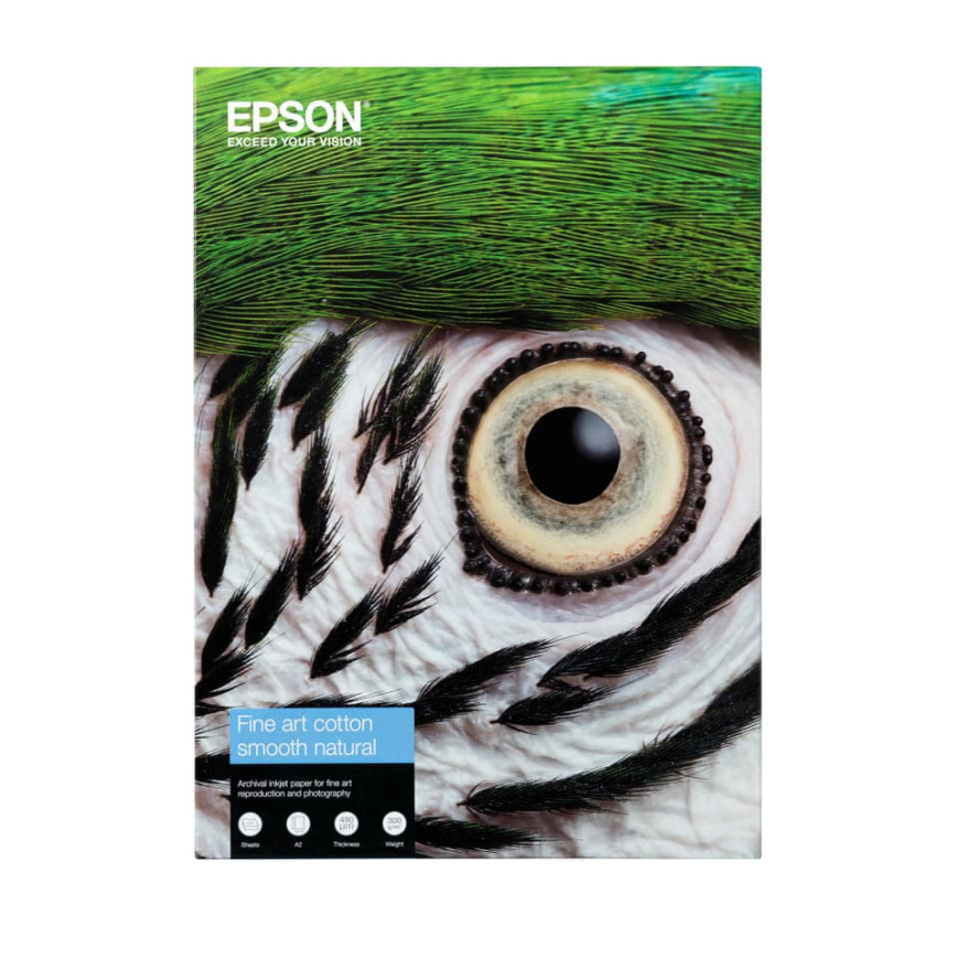 Epson Fine Art Cotton Smooth Natural II, A2 – Papier d'art en feuilles (C13S450269NQ)
