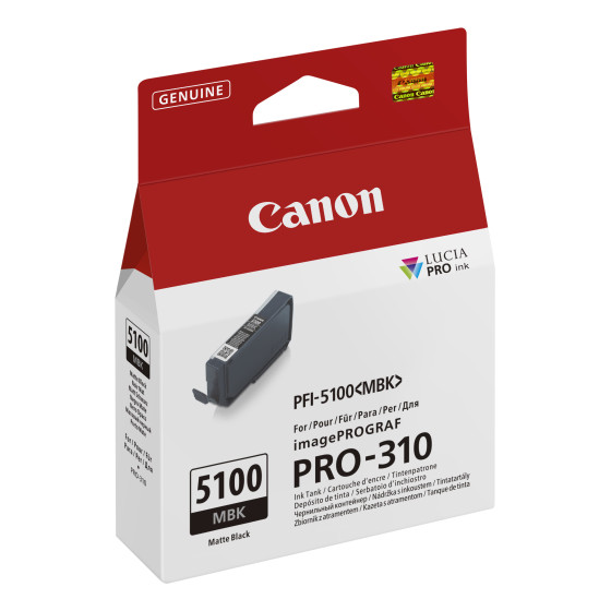 Cartouche d'encre noir mat Canon PFI-5100MBK