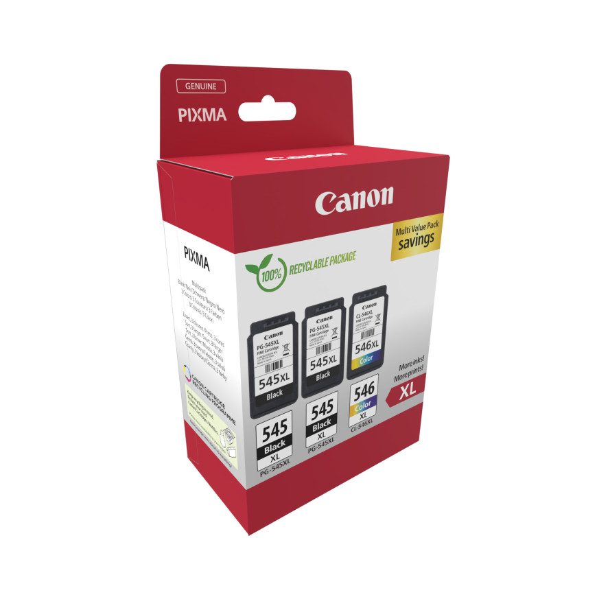 Multipack de cartouches d'encre à haut rendement Canon PG-545XL x2/CL-546XL BK/C/M/Y