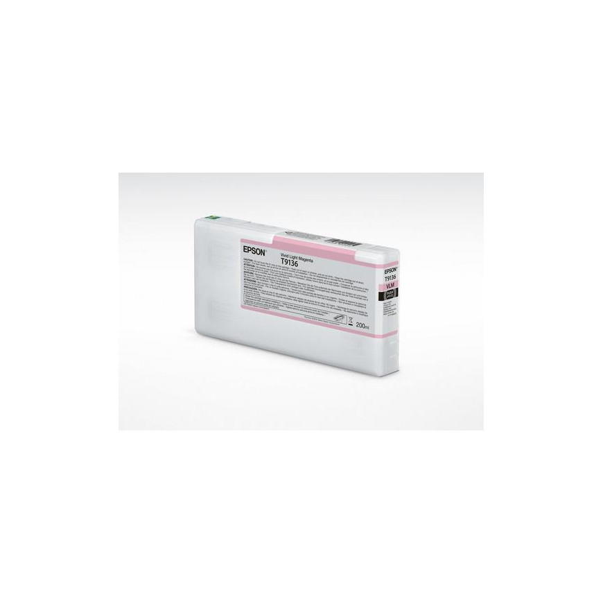 Cartouche d'encre Epson T9136 – Vivid Light Magenta (200ml) (C13T91360N)