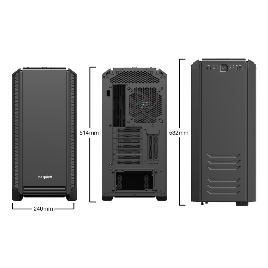 be quiet! Silent Base 601 Window (Noir)