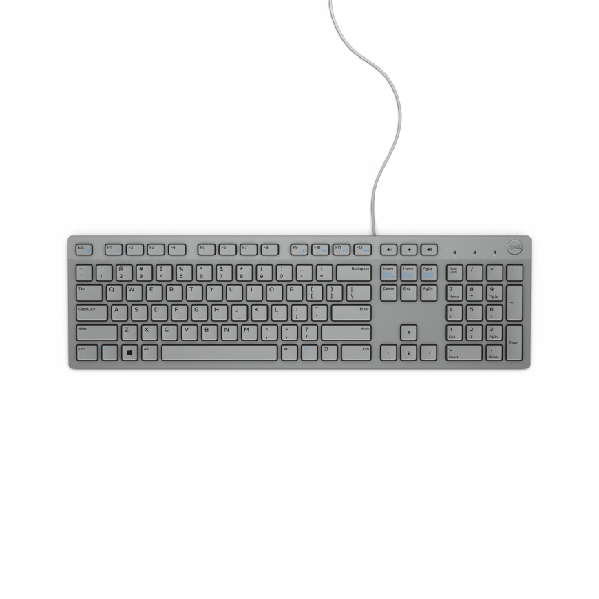 Clavier filaire Dell - KB216 - États-Unis international (QWERTY) - gris