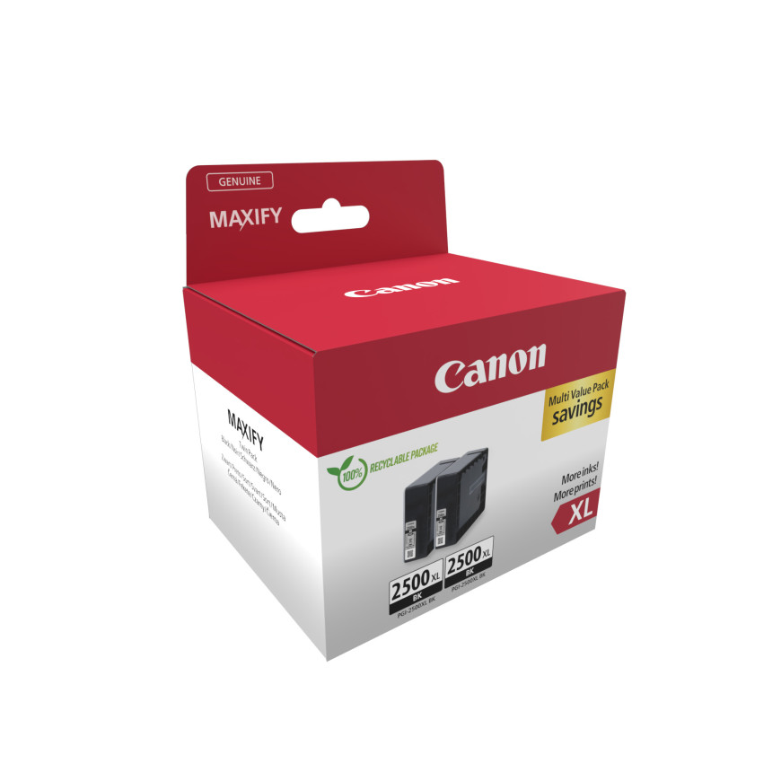 Cartouche d'encre noire à haut rendement Canon PGI-2500XL (double pack)
