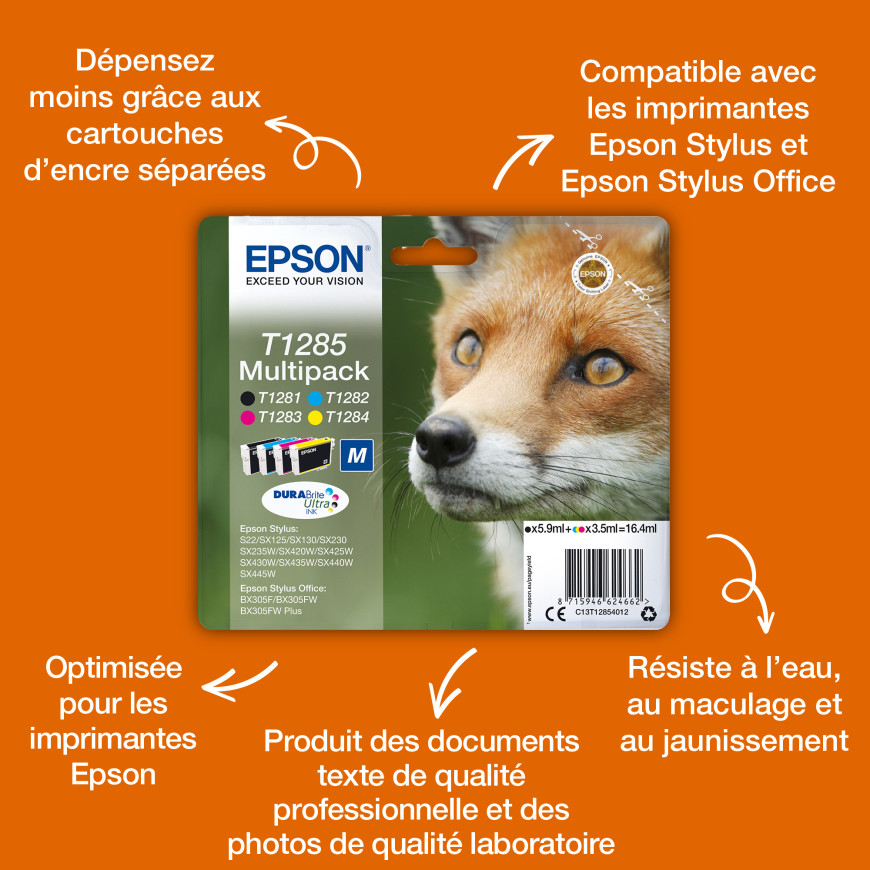 Epson T1281 – Encre noire DURABrite Ultra (C13T12814022)