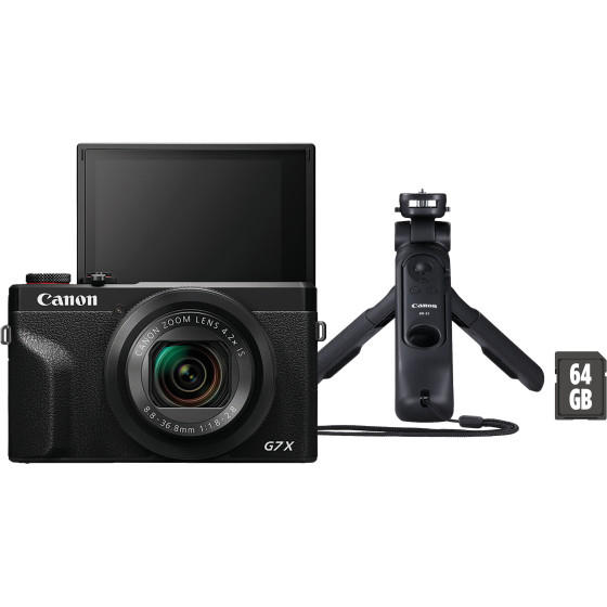 Kit de vlogging Canon Premium PowerShot G7 X Mark III, noir