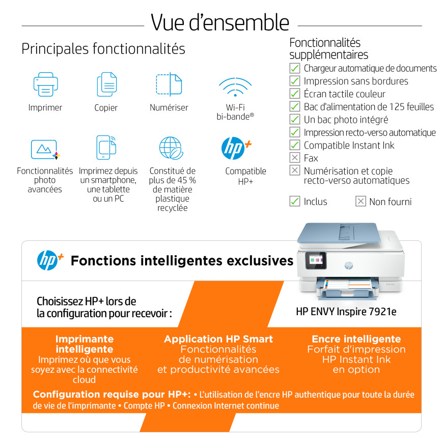 Imprimante Tout-en-un HP ENVY Inspire 7921e