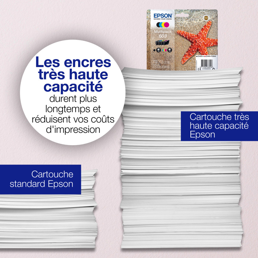 Epson 603 Magenta – Encre individuelle haute capacité (C13T03U34020)