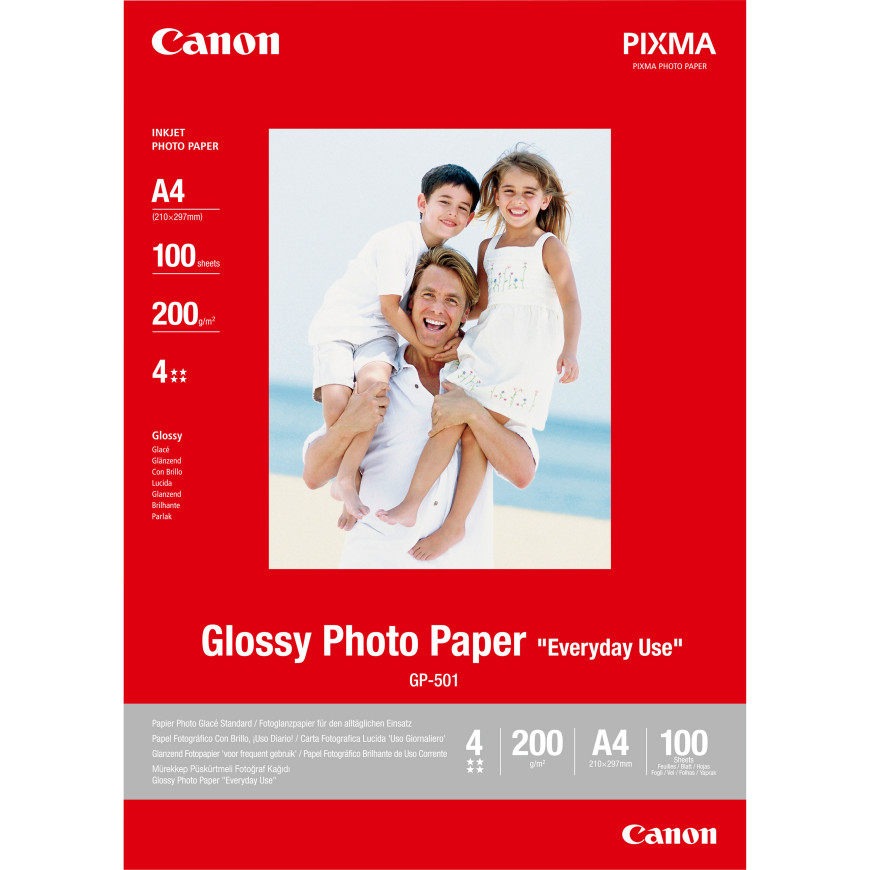 Papier photo brillant A4 Canon GP-501 - 100 feuilles