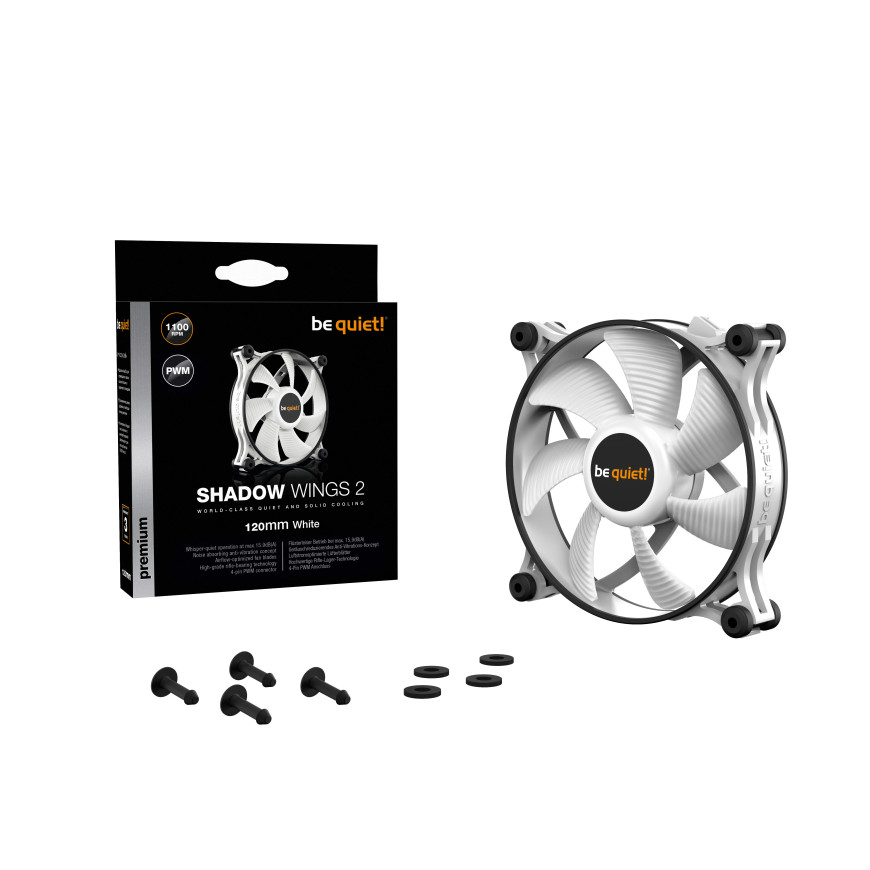 be quiet! Shadow Wings 2 White 120 mm PWM