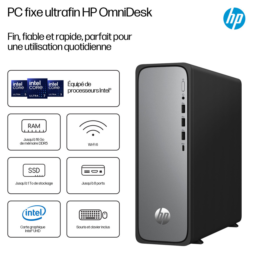 Ordinateur de bureau HP OmniDesk Slim S03-0016nf
