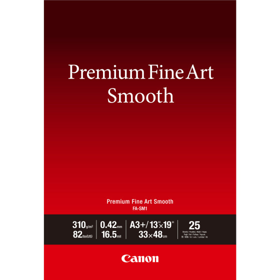 Papier A3 Plus beaux-arts lisse Premium Canon FA-SM1 - 25 feuilles