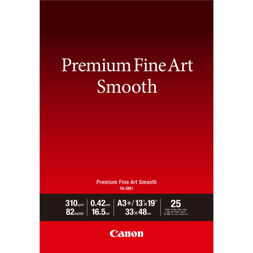 Papier A3 Plus beaux-arts lisse Premium Canon FA-SM1 - 25 feuilles