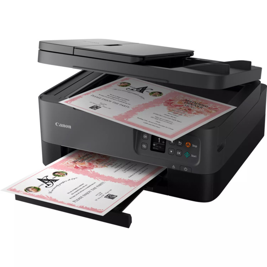 Imprimante photo jet d'encre couleur 3-en-1 sans fil Canon PIXMA TS7450i, noire