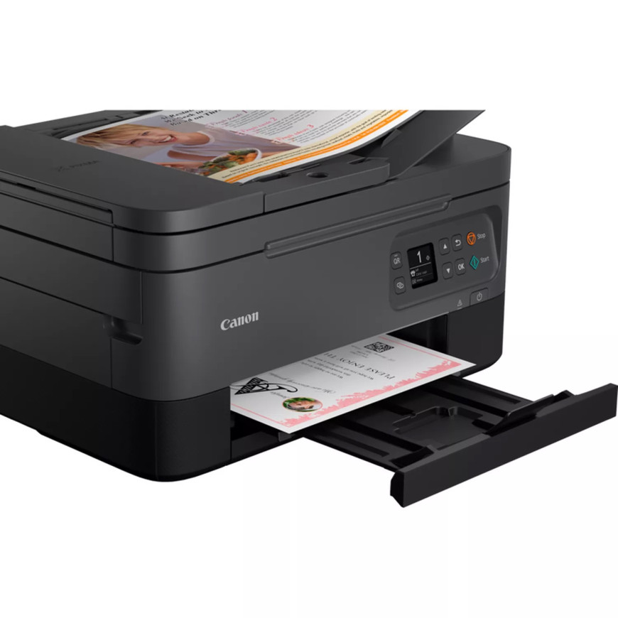 Imprimante photo jet d'encre couleur 3-en-1 sans fil Canon PIXMA TS7450i, noire