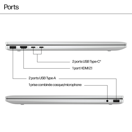 PC portable 2 en 1 HP Envy x360 16-ad0000nf - Écran tactile OLED 120 Hz
