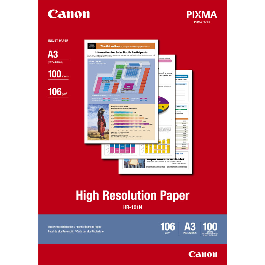 Papier haute résolution A3 Canon HR-101N - 100 feuilles