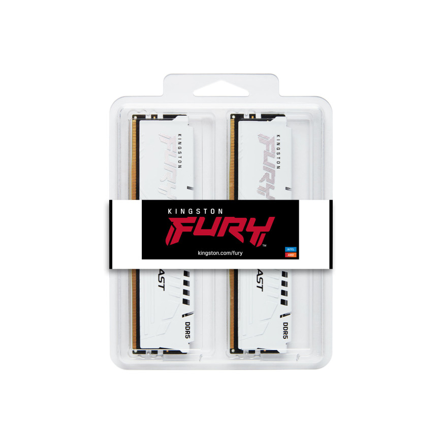 Kingston FURY Beast 32 Go (2 x 16 Go) DDR5 6400 MHz CL32 - Blanc